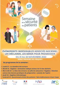 SEMAINE DE LA SECURITE DES PATIENTS  : Une semaine pour favoriser le dialogue soignés / soignants