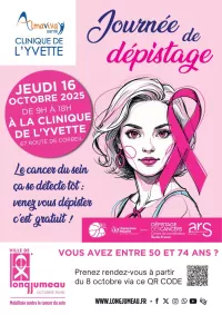 OCTOBRE ROSE 2025 - VOTRE SANTE N'ATTEND PAS : FAITES-VOUS DEPISTER A LA CLINIQUE DE L'YVETTE !